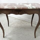 Louis XV mid-table in oak and marble, 18th century.