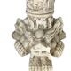 Chinese carved pedestal in faux ivory