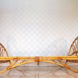 Basket bed, rattan day bed from the 60s-70s