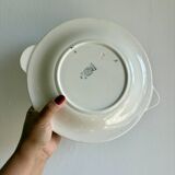 Set of 12 vintage pink and gray fish-shaped plates - Digoin