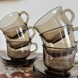 Arcoroc smoked glass cups