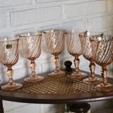 Pink stemware