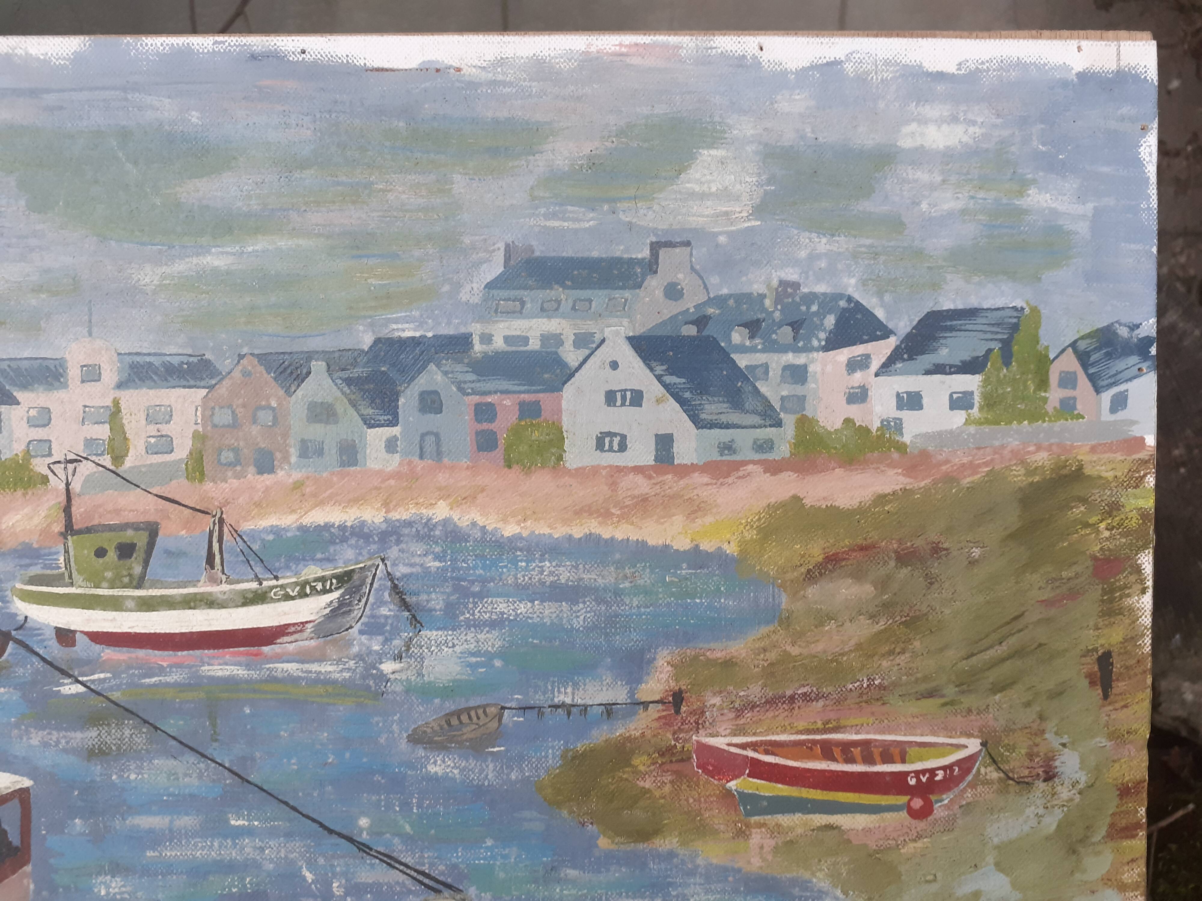 Oil "Fishing boats at Port Le Guilvinec"