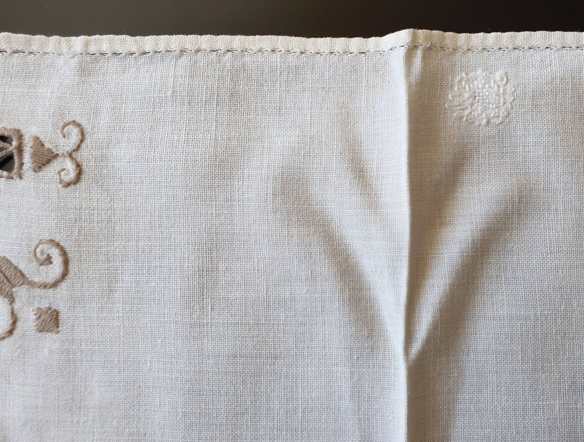 Hand-stitched antique nape and towels