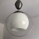 White opaline hanging lamp rises and drops vintage 1930 57cm