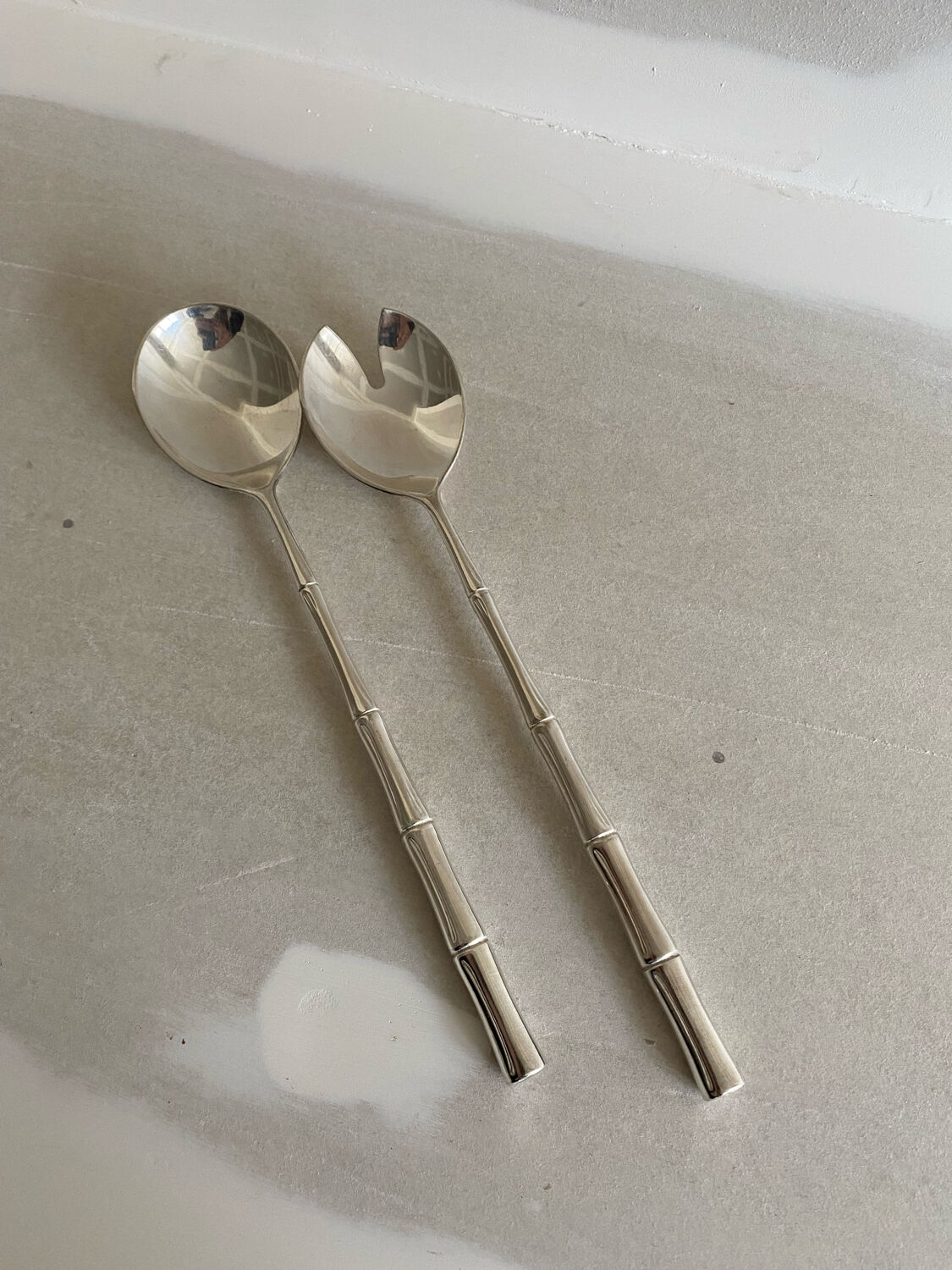 Cutlery vintage bamboo salad