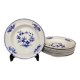 Set of 12 deep plates in Tournai porcelain, Boch Frères, fly decor