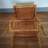 Rattan magazine holder