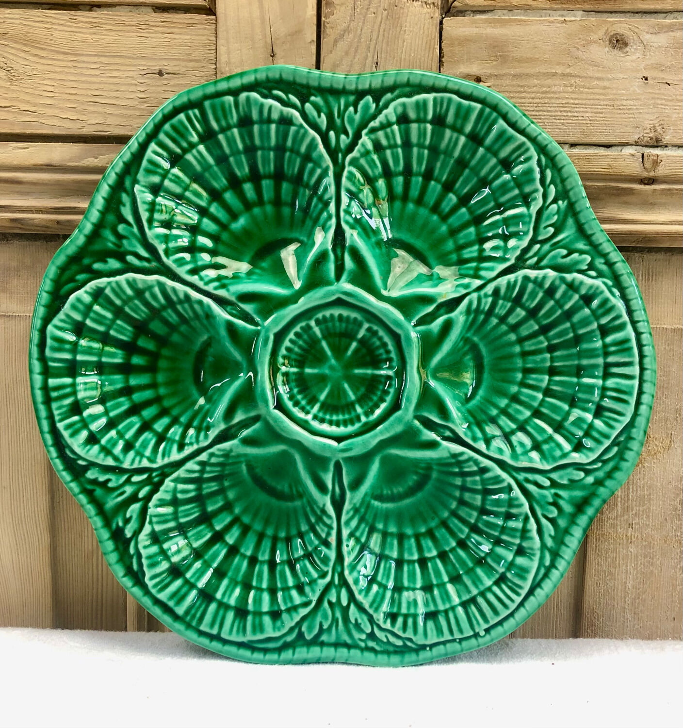 Sarreguemines slurry oyster plate