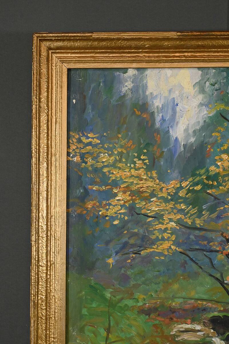 Oil on Canvas "Stream in the Forest", signed A. Markowicz – Early 20th century