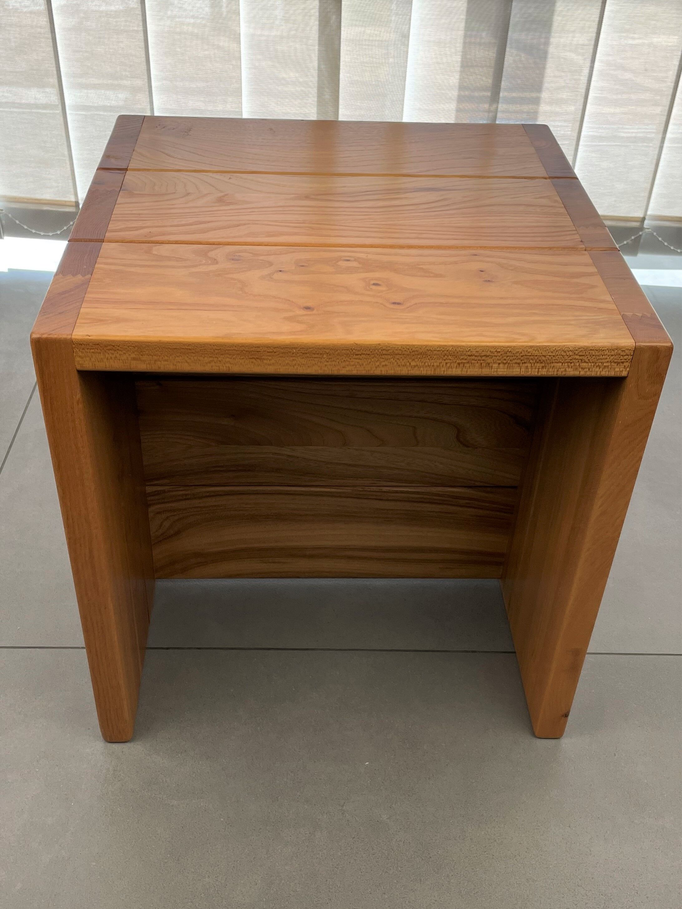 Vintage cube bedside table 1980 Maison Regain