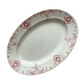 Oval plate in iron earth Luxeuil, KG Lunéville circa 1900