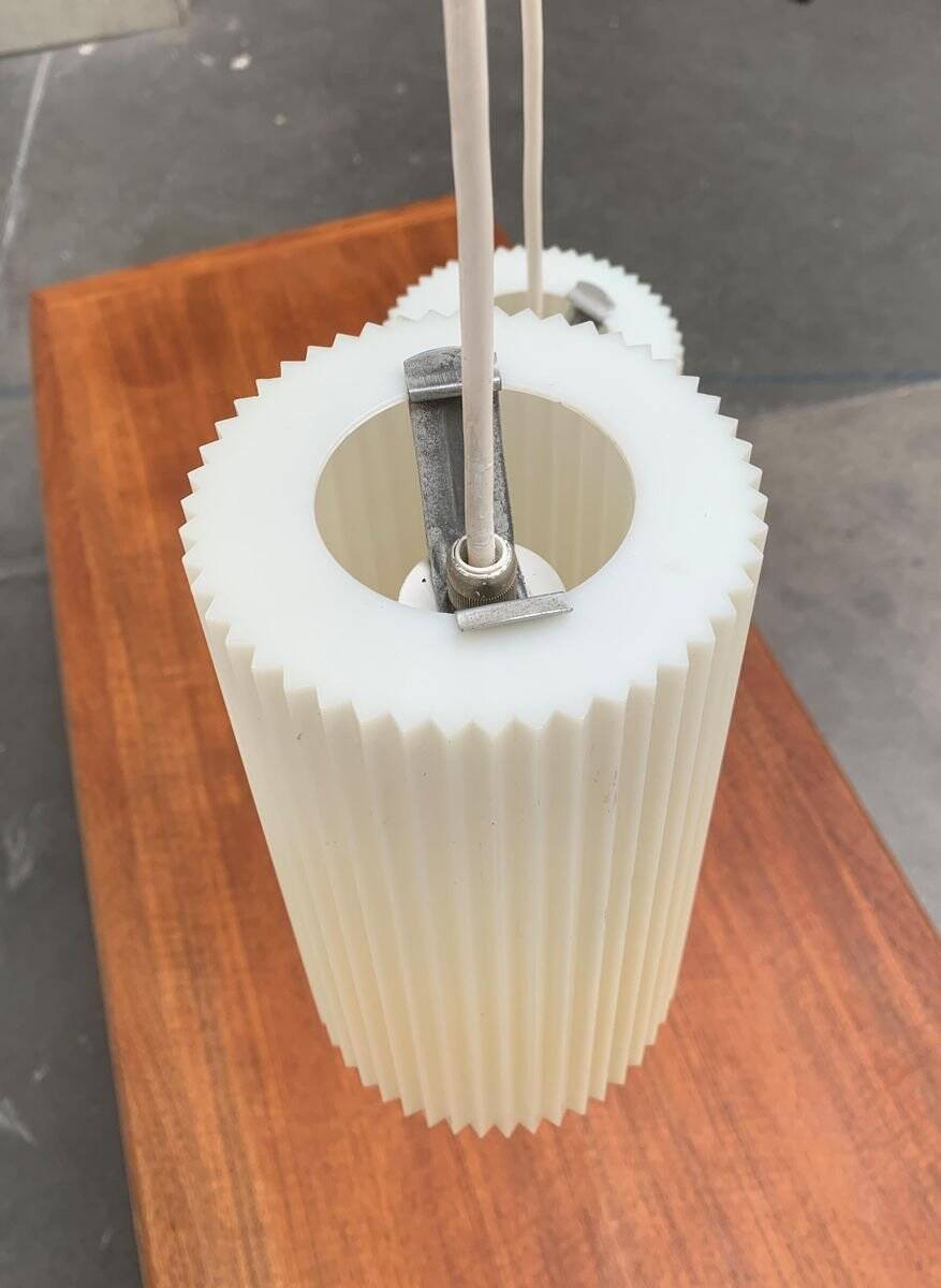 Modern mid-century German plastic suspension by Erco.