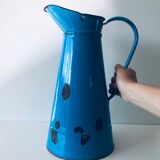 Old blue enamelled broc