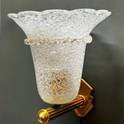 Appliques en verre de Murano en laiton, ensemble de 2