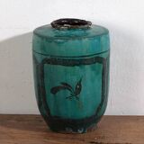 Large ancient turquoise green vase (circa 1820) #30