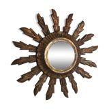 Gilded wood sun mirror, 60s