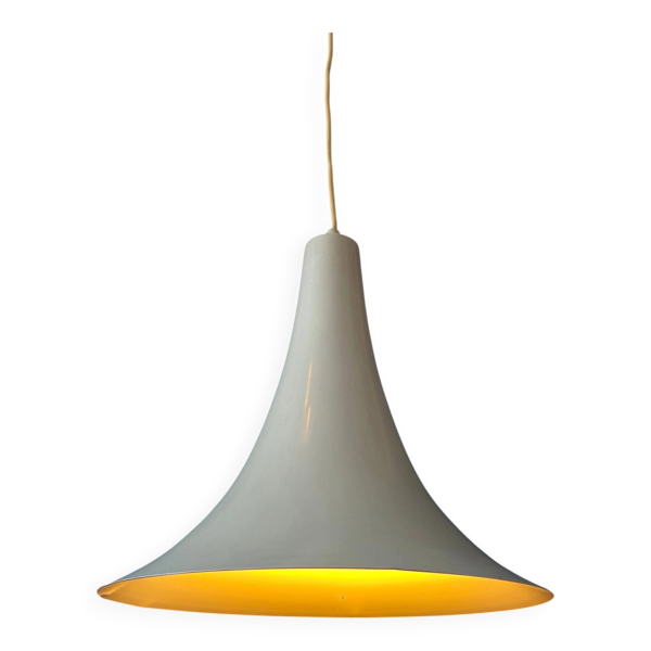 Petite suspension vintage beige en forme de chapeau de sorcière