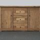 Chest of drawers made from solid 19th-century oak, handcrafted from reclaim