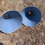 1950s metal light lampshades