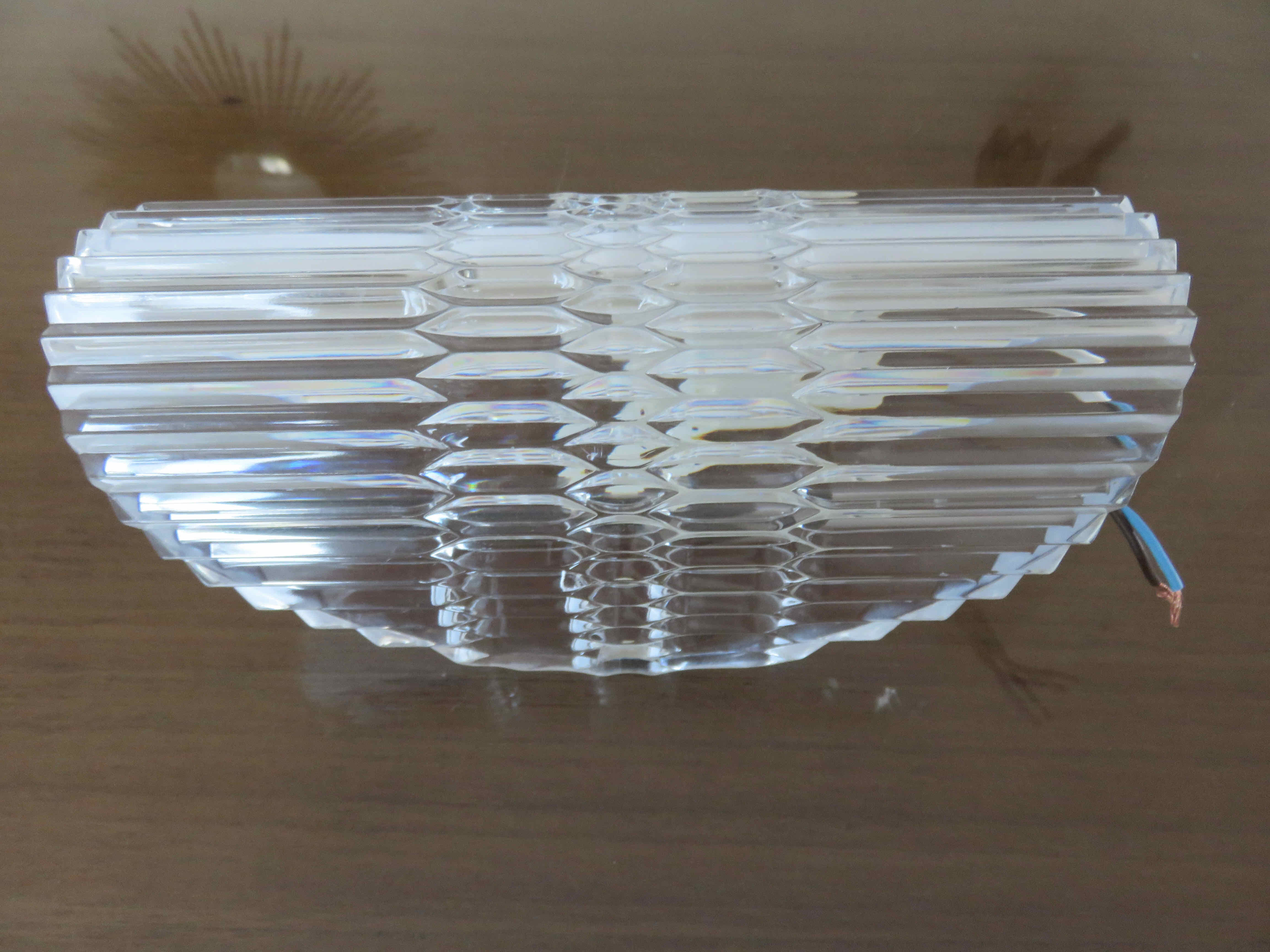 Pair of transparent plexiglass sconces 1970