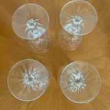Ensemble de 4 verres en cristal de Reims 1950