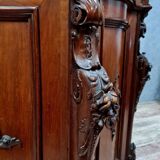 "Boulle" buffet curved on all sides Napoleon III period in mahogany circa 1850