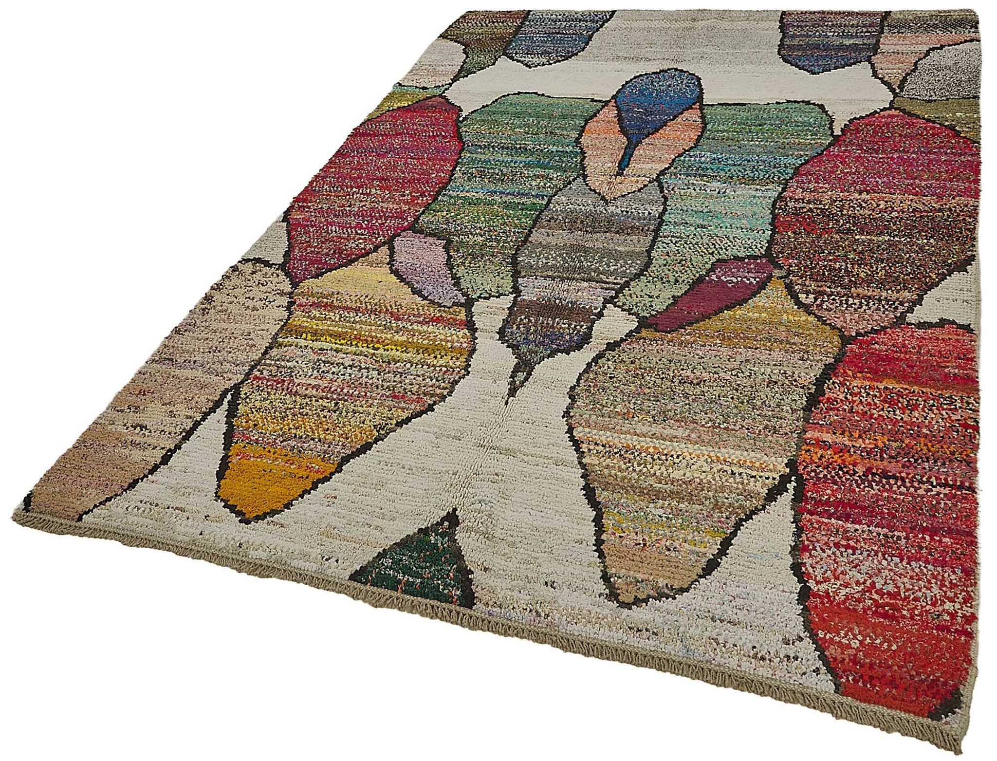 Tapis boho recyclé turc fait main 165 cm x 255 cm