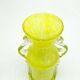 Vase postmoderne, verre jaune, Pologne, années 1970