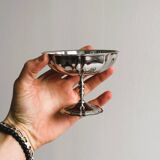 6 very large stainless steel footed bowls, Letang Remy style