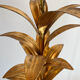 Chandelier golden metal leaves