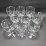 Set of 9 stemmed glasses