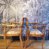 Pair of vintage bridge chairs