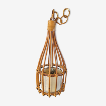 Suspension rotin design années 60 - 70