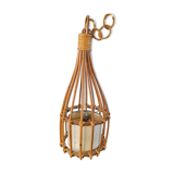 Rattan pendant lamp design 60s - 70s