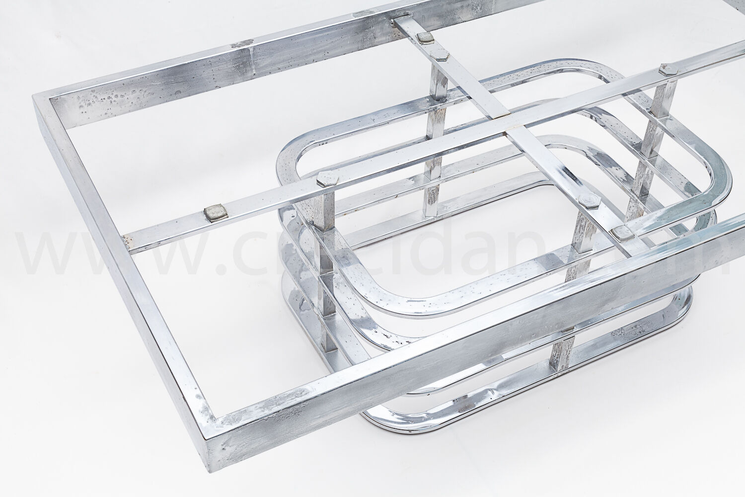 Chrome-designed coffee table