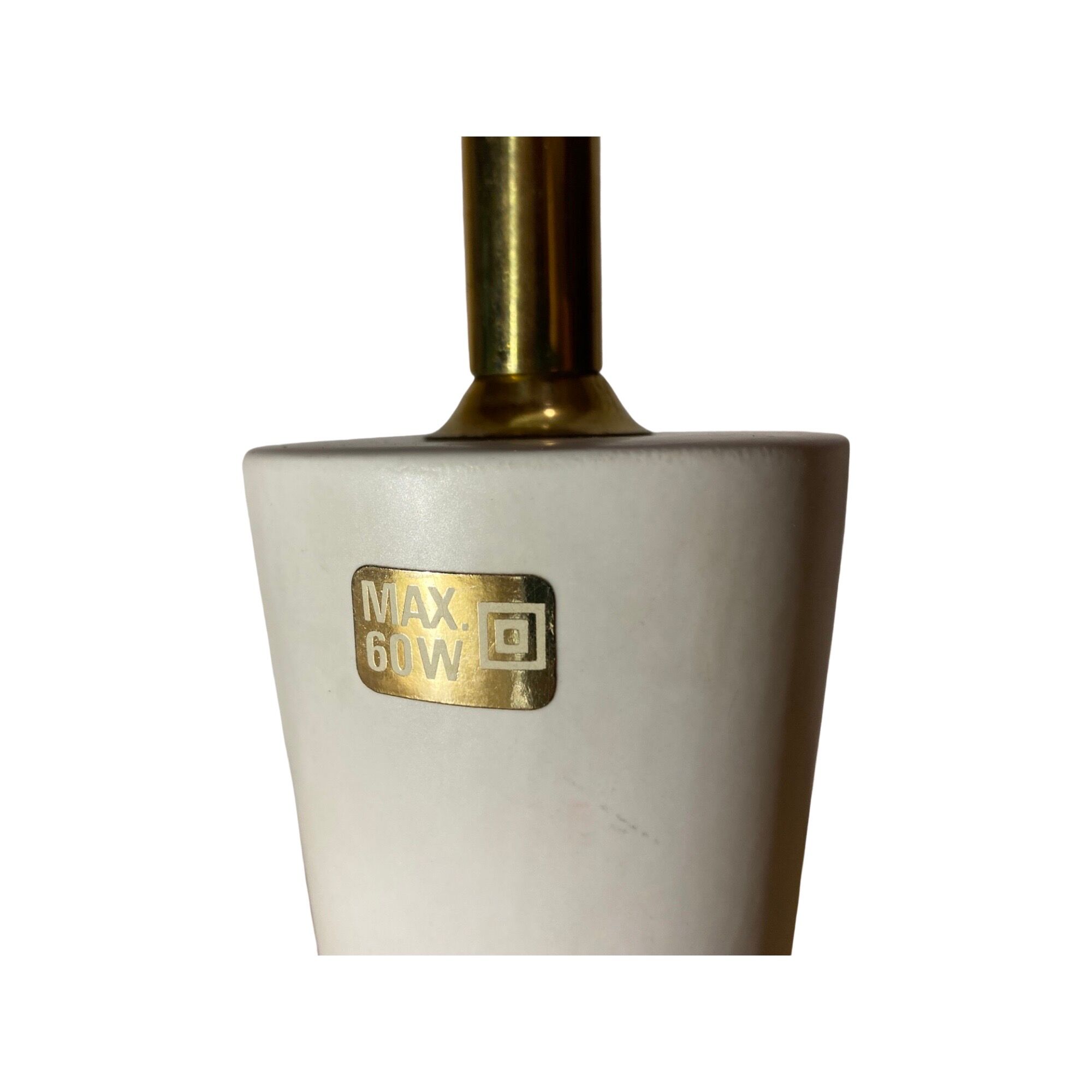 60s Ceramic/Brass Table Light From LYSKILDE Denmark | Vintage LYSKILDE Designer Table Lamp