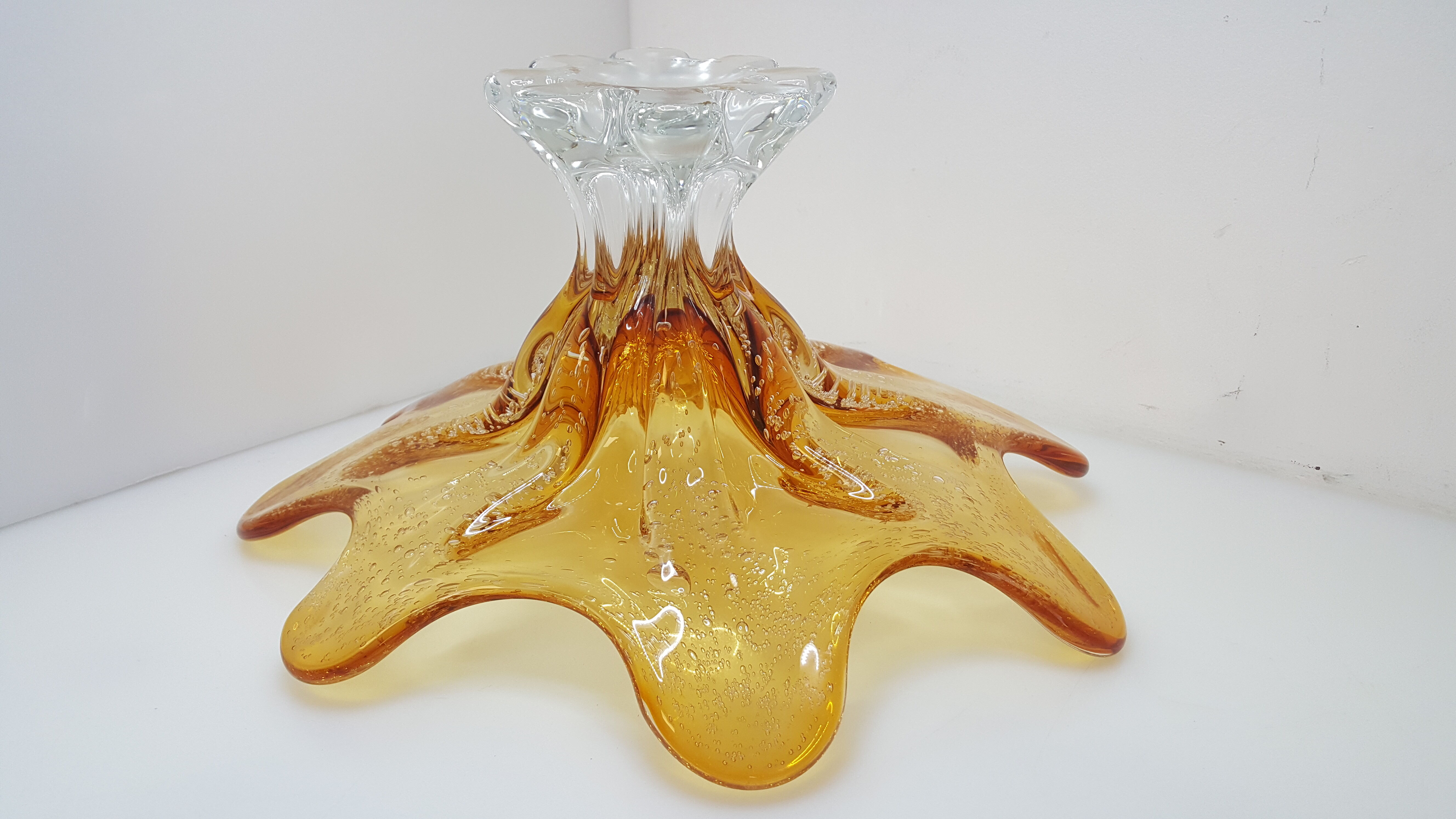 Large vintage Murano fruit cup