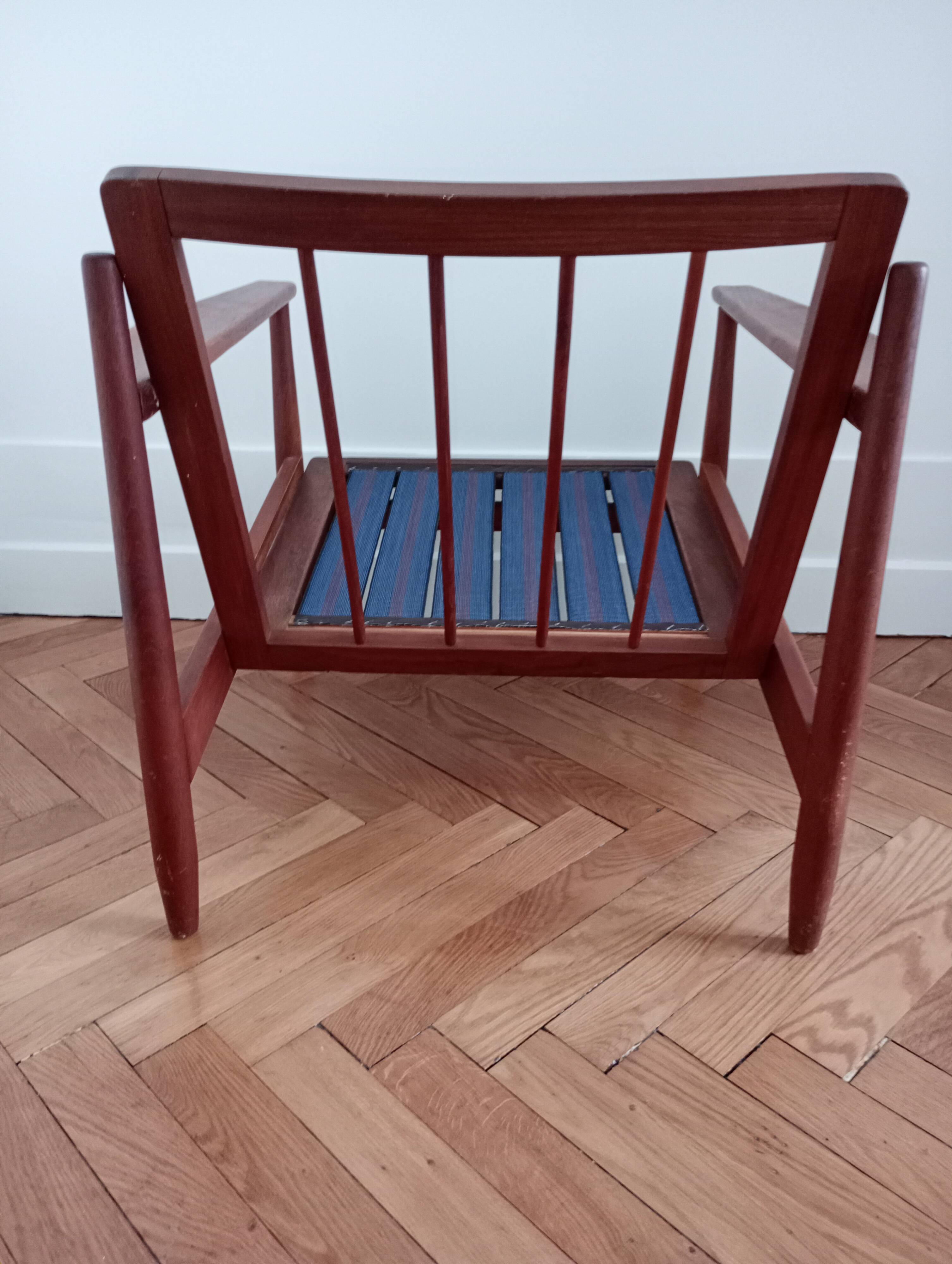 Pair of vintage Scandinavian teak armchairs.