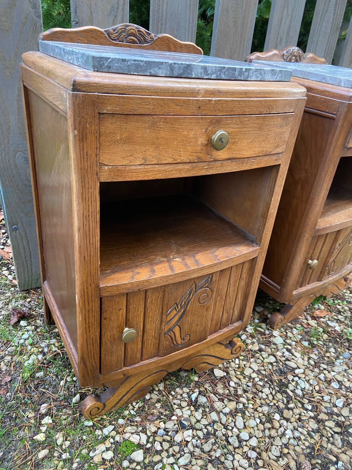 Pair of art deco bedside tables