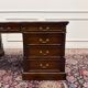 Large classic English Chesterfield partner desk