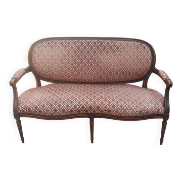 Canapé style Louis XVI  en bois naturel