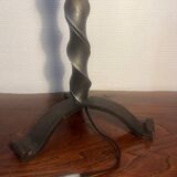 Hammered wrought iron lamp base – 1950s