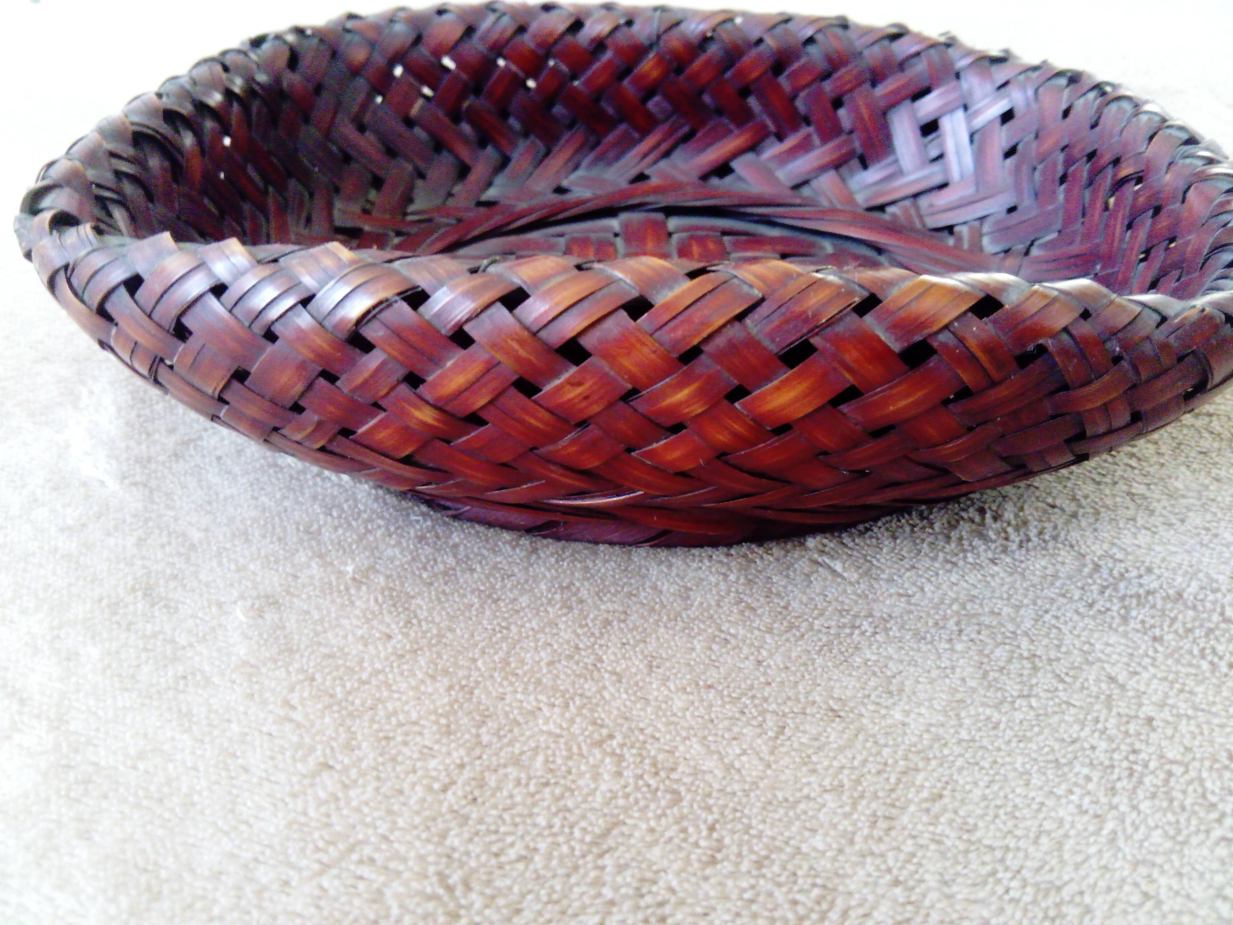 Japanese woven bamboo basket Ikebana