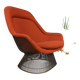 Vintage bronze lounge chair by Warren Platner for Knoll, 1960s, rust red colour.