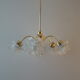Vintage chandelier with roses in glass paste