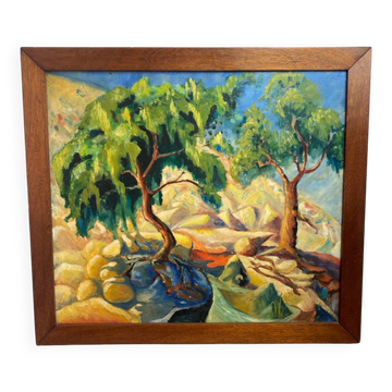 Grande huile sur toile