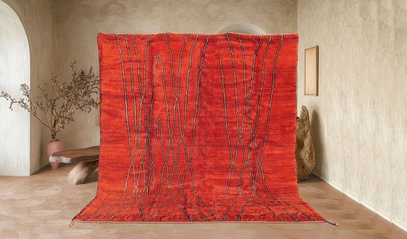 Mrirt rug, Moroccan Beni Ourain rug 150/250cm