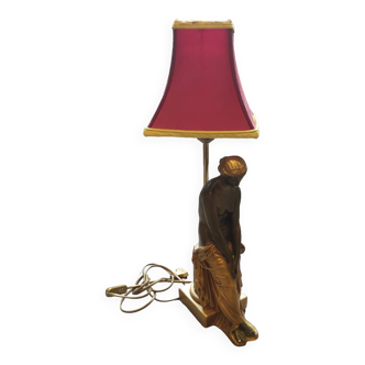 Greek goddess plaster table lamp Pacini