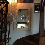 Louis Philippe period mirror, ecru lacquered
